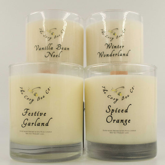 The Christmas Collection Glass Candles